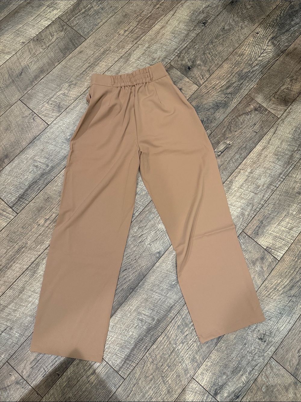 HALARA Tan Wide-Leg Trousers